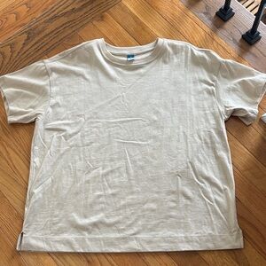 Retro Casual Beige T-Shirt